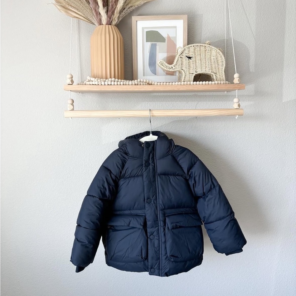 Zara Navy Blue Puffer Jacket